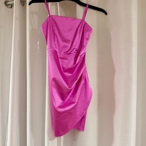 Honey and Rosie Asymmetrical Pink Dress- tween/junior